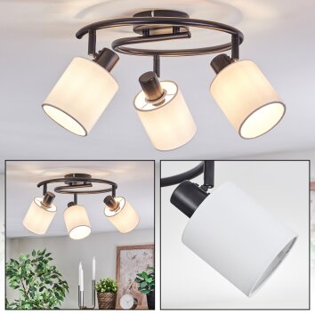 Fallhagen ceiling light, ceiling spotlight black, 3-light sources