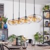 Mertola hanging light, pendant light Amber, clear, 4-light sources