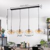 Mertola hanging light, pendant light Amber, clear, 4-light sources