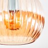 Koyoto ceiling light, globe light Amber, 4-light sources