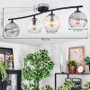 Koyoto ceiling light, globe light Amber, clear, Smoke-coloured, 4-light sources