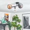 Ripoll ceiling light, globe light Amber, clear, Smoke-coloured, 3-light sources