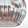 Ripoll ceiling light, globe light Amber, clear, Smoke-coloured, 3-light sources