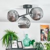 Ripoll ceiling light, globe light Smoke-coloured, 3-light sources