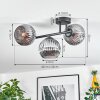 Ripoll ceiling light, globe light Smoke-coloured, 3-light sources