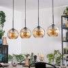 Koyoto hanging light, globe light, pendant light Amber, 4-light sources