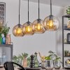 Koyoto hanging light, globe light, pendant light Amber, 4-light sources