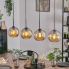 Koyoto hanging light, globe light, pendant light Amber, 4-light sources