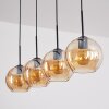 Koyoto hanging light, globe light, pendant light Amber, 4-light sources