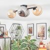 Chehalis ceiling light, globe light Amber, Smoke-coloured, 4-light sources