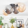 Chehalis ceiling light, globe light Amber, Smoke-coloured, 4-light sources