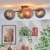 Chehalis ceiling light, globe light blue, green, coppery, 4-light sources