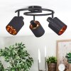 Fallhagen ceiling light, ceiling spotlight black, 3-light sources