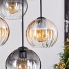 Koyoto hanging light, globe light, pendant light 35 cm Amber, clear, Smoke-coloured, 4-light sources