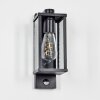 Tourega outdoor wall light, wall light black, 1-light source, Motion sensor