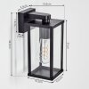 Tourega outdoor wall light, wall light black, 1-light source