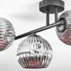 Ripoll ceiling light, globe light chrome, Smoke-coloured, 3-light sources