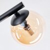 Chehalis ceiling light, globe light Amber, Smoke-coloured, 3-light sources