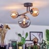 Chehalis ceiling light, globe light Amber, Smoke-coloured, 3-light sources