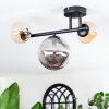 Chehalis ceiling light, globe light Amber, Smoke-coloured, 3-light sources