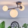 Chehalis ceiling light, globe light white, 3-light sources