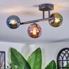Chehalis ceiling light, globe light blue, green, coppery, 3-light sources