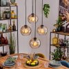 Koyoto hanging light, globe light, pendant light 35 cm Amber, clear, 4-light sources