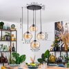Koyoto hanging light, globe light, pendant light 35 cm Amber, clear, 4-light sources