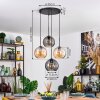Koyoto hanging light, globe light, pendant light Amber, Smoke-coloured, 4-light sources