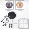 Koyoto hanging light, globe light, pendant light Amber, Smoke-coloured, 4-light sources