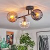 Koyoto ceiling light, globe light Amber, clear, Smoke-coloured, 3-light sources