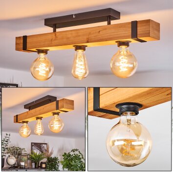 Montgomery ceiling light Ecru, black, 3-light sources