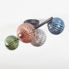 Chehalis ceiling light, globe light blue, green, coppery, Smoke-coloured, 4-light sources