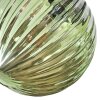 Chehalis ceiling light, globe light blue, green, coppery, Smoke-coloured, 4-light sources