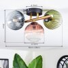 Chehalis ceiling light, globe light gold, black, 3-light sources