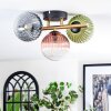 Chehalis ceiling light, globe light gold, black, 3-light sources