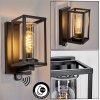 Portalis outdoor wall light, wall light black, 1-light source, Motion sensor
