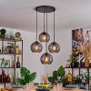 Koyoto hanging light, globe light, pendant light Smoke-coloured, 4-light sources