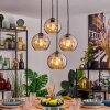 Koyoto hanging light, globe light, pendant light Amber, 4-light sources