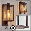 Tourega outdoor wall light, wall light rust-coloured, 1-light source, Motion sensor