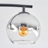 Koyoto ceiling light, globe light Amber, clear, Smoke-coloured, 4-light sources