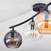 Koyoto ceiling light, globe light Amber, clear, Smoke-coloured, 4-light sources