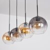 Koyoto hanging light, globe light, pendant light Amber, clear, Smoke-coloured, 4-light sources