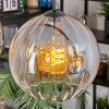 Koyoto hanging light, globe light, pendant light Amber, clear, 4-light sources