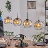 Koyoto hanging light, globe light, pendant light Amber, clear, 4-light sources