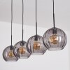 Koyoto hanging light, globe light, pendant light Smoke-coloured, 4-light sources