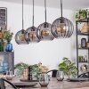 Koyoto hanging light, globe light, pendant light Smoke-coloured, 4-light sources