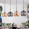 Koyoto hanging light, globe light, pendant light Amber, Smoke-coloured, 4-light sources