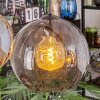 Koyoto hanging light, globe light, pendant light Amber, Smoke-coloured, 4-light sources