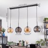 Koyoto hanging light, globe light, pendant light Amber, Smoke-coloured, 4-light sources